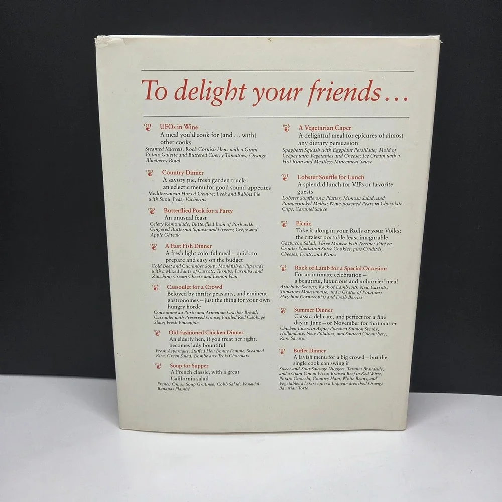 Julia Child & More Company Cookbook 1st Edition 1979 Hardcover Vintage Recipes